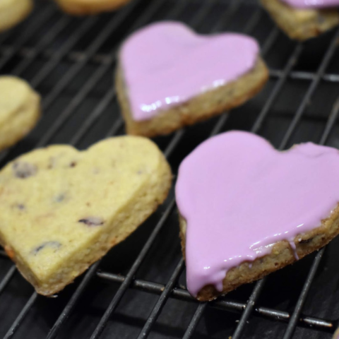 Iced Cupid's Cup Sugar Cookie Hearts
