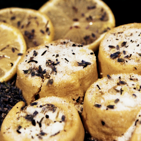 Rolled Puff Pastry Buns with Earl Grey Lavender Butter