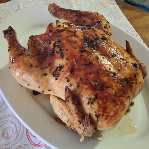 Roasted Adagio Earl Grey and Lavender Tea and Honey Chicken
