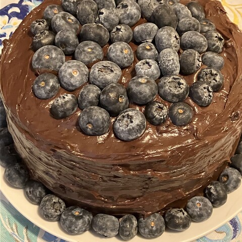 Blueberry-Chocolate Cake